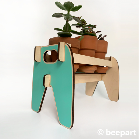 Plant Holder For Succulents, Caddy, Wood Plant Stand, Window Sill Shelf, Beverly, Indoor Plants, House Plant, Colorful Planter