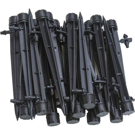 Irrigation Drippers with Connector for 4mm/7mm Tube, Adjustable 360° Emitter Micro Sprinklers Drip System Garden Plants Misting Irrigation Hose, Pack