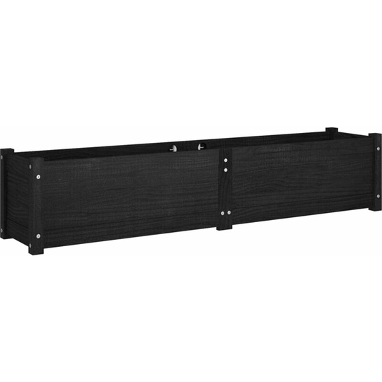 Garden Raised Bed Black 150x31x31 cm Solid Pinewood Vidaxl Black