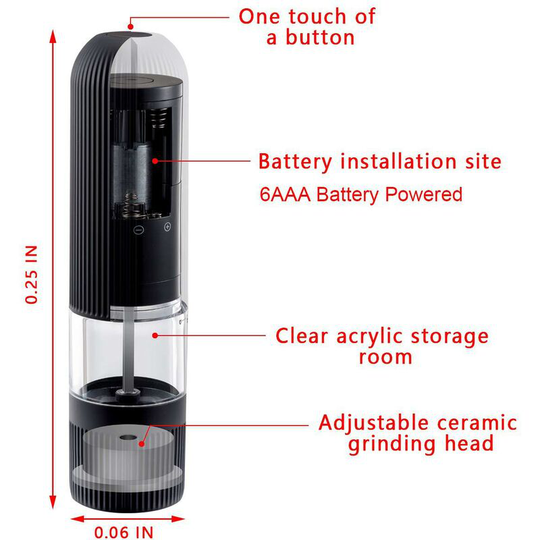 Kitchen supplies grinder pepper mill seasoning bottle gravity induction intelligent electric pepper grinder 5.2 * 20.5cm