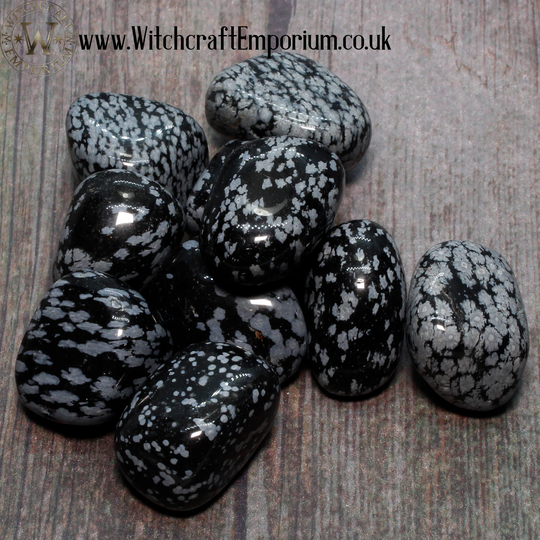 Obsidian | Snowflake - Stone Crystal Gemstone Mineral Pagan Wicca Wiccan Magic Spell Ritual Real Genuine Natural