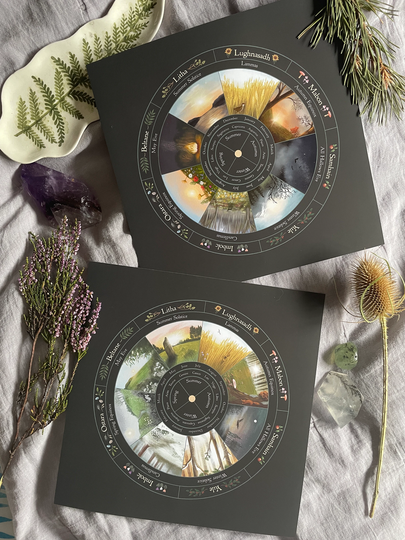 Wheel Of The Year - Seasonal Calendar Use Every Choose Northern Or Southern Hemisphere Pagan Festivals Nature Wicca Yule