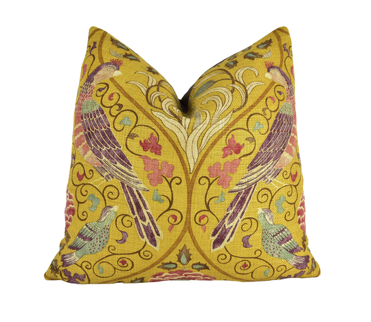 William Morris - Seasons By May Saffron Cushion Cover Throw Pillow Designer Home Decor