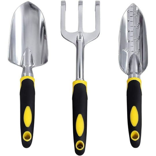 3PCS Gardening Tools Set, Mini Garden Plant Tool Soft Non-slip Handle Gardening Shovel Rake Spade for Loose Plant Soil Randomly