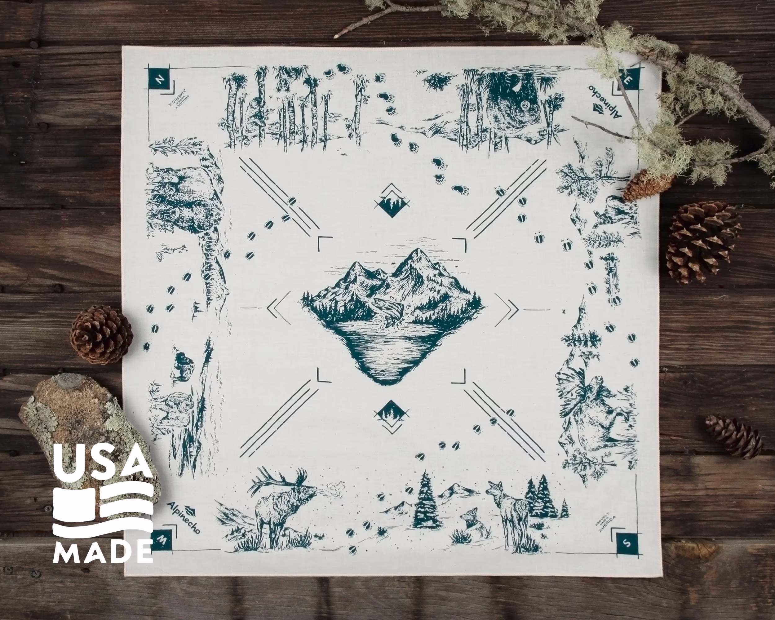 Seasonal Wildlife Cotton Bandana/22