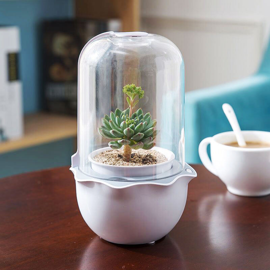 Succulent Pots with led Grow Light Timer Fan Timer and Fan Small Indoor Plant Pots Smart Succulent Planters for Tabletop Plant