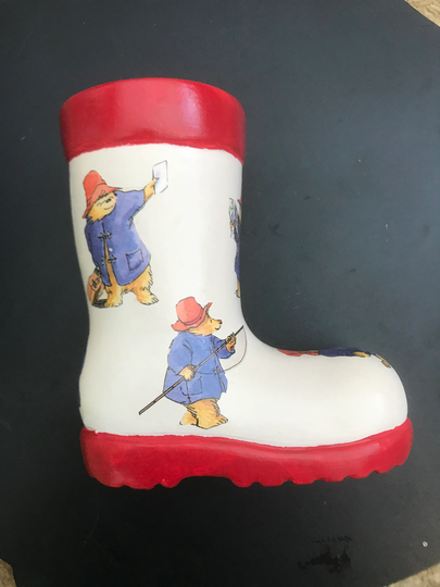 Small Paddington Bear Plant Pot , Wellie Boot Planter, Plant Not Included Mini Planter, Unique Gifts