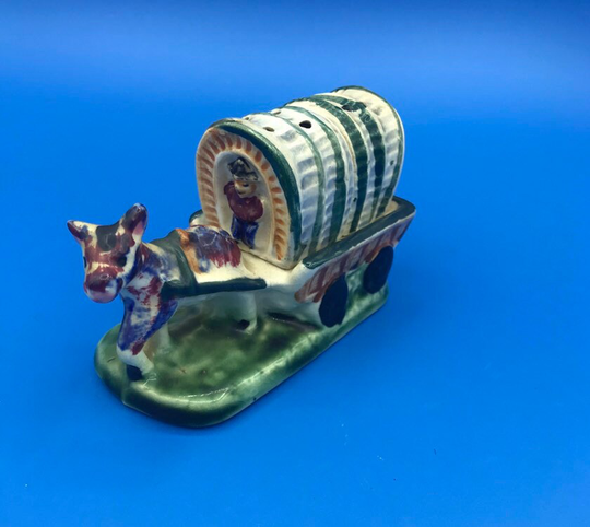 1960's Horse & Carriage Cruet Set, Salt & Pepper Shakers, Wagon