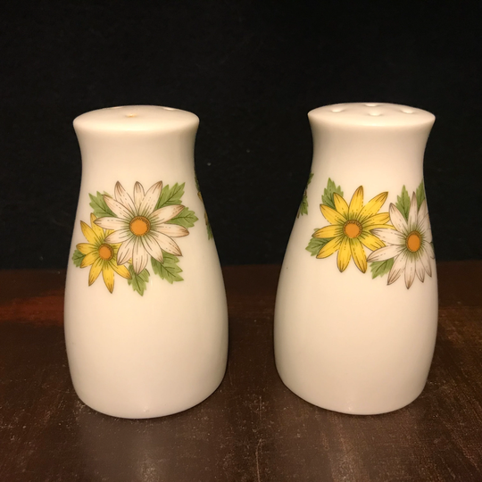 Noritake Marguerite 6730 Salt & Pepper Shakers Cook N Serve Daisy 60S 70S