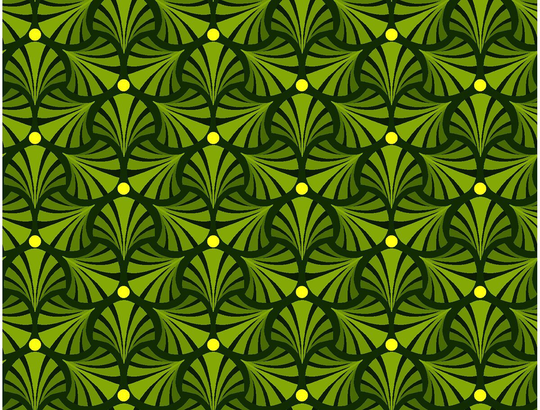 Change Of Seasons Green Geo Quilt Cotton Fabric