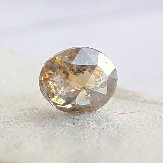 0.25 Cts Salt Pepper Diamond Rose Cut Oval, 3.5x4.1 Mm Natural Oval Loose Jewelry Das6781