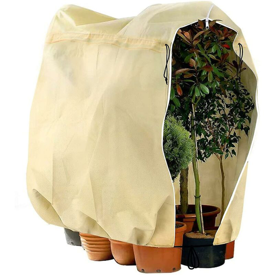 Joorrt - Winter Plant Frost Protector Covers, Garden Fleece Frost Protector for Plants with Zipper Drawstring, Tear Resistant Garden Plant Warmer