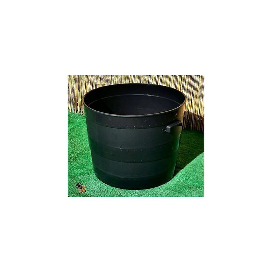 Viss - 52 cm blacksmith garden planter barrel design garden patio indoor/outdoor black