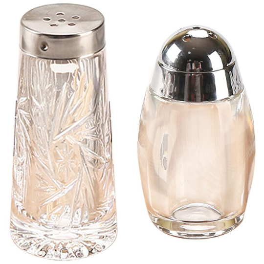 Refillable Seasoning Bottle Salt and Pepper Shakers Kitchen Decor (Set of 2) Salt Shaker Set 8006+8015