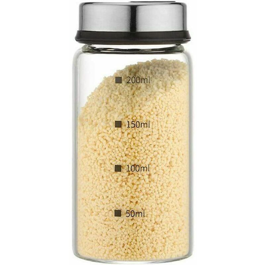Glass Salt and Pepper Shaker with Adjustable Tap Holes, 200 ML