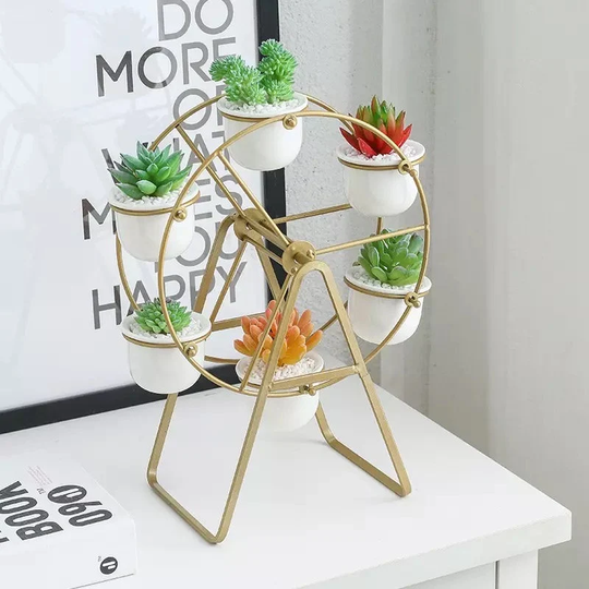 Ferris Wheel Planter, Plant Pot, Pot For Succulents Plants, Flower Ornament, Pen