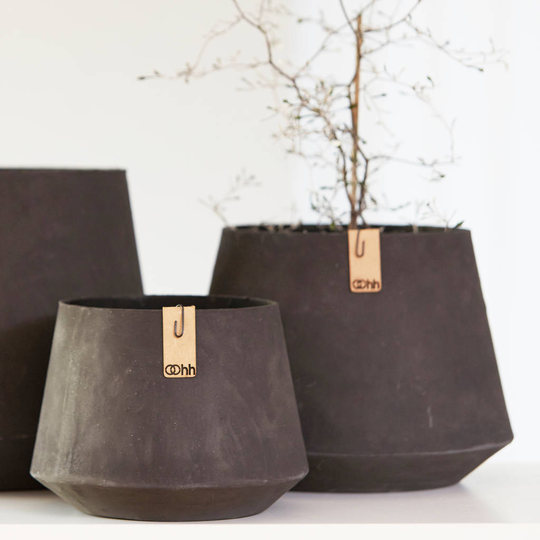 Black Danish Paper Planter