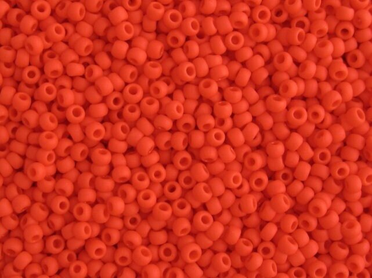 10G Toho Seeds Beads 11/0 Sunset Orange Matte Tr-11-50F Rocailles Size 11 Mini Bright Orange Frosted