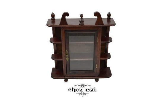 Vintage French Sourced Cabinet Display Box Kitchen Unit Wall Hanging Glass Door Medicine Mini Apothecary/Chez Rai