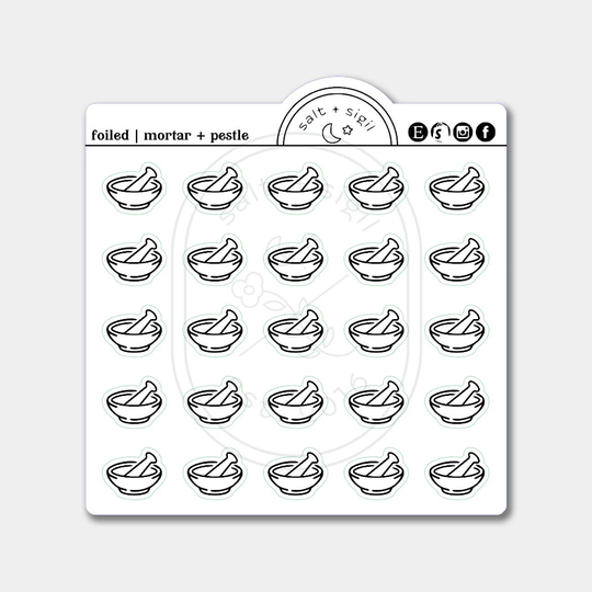 Mortar + Pestle // Foil Icons