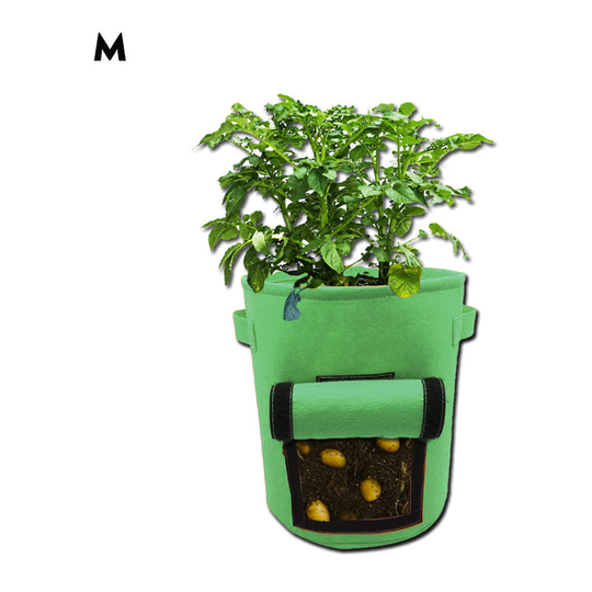 Grow Planter Bags Vegetable Planting Bag (Green, m 35x35cm 1PC)