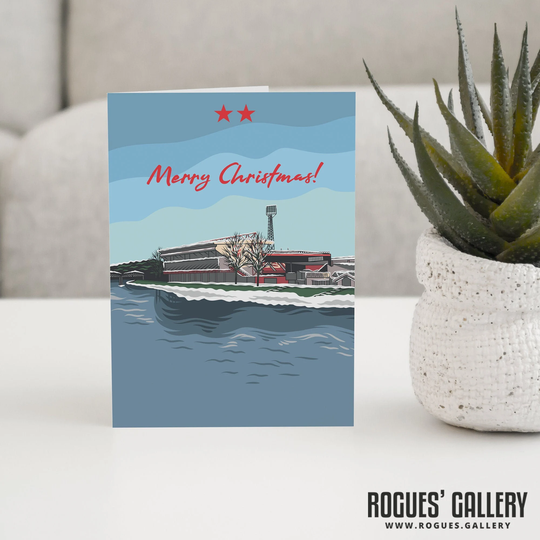 The City Ground, Home Of Nottingham Forest Fc, At Xmas - Merry Christmas & Season's Greetings Versions