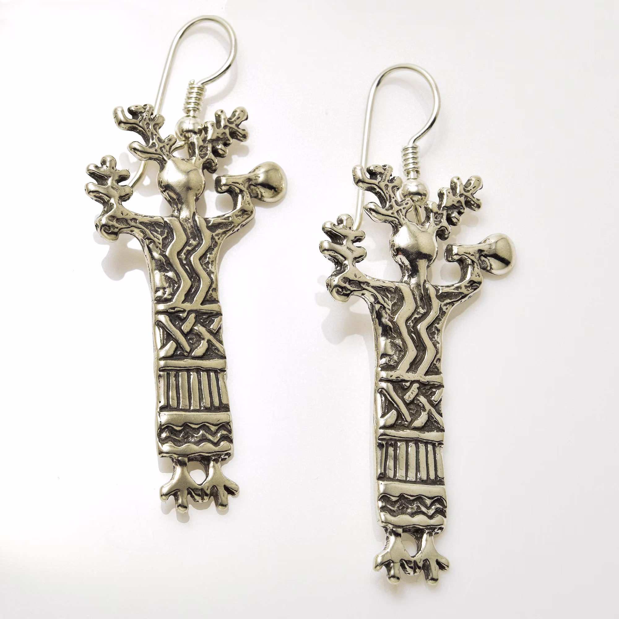 Medicine Woman Goddess Earrings in Sterling Silver
