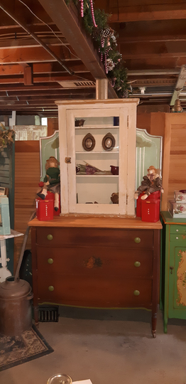 Antique Wooden Medicine Cabinet Glass Door 4 Shelves Great As Kitchen Cupboard Or Any Room Farm House Primitive Cottage Shabby Chic