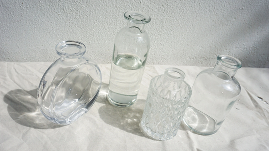Vintage Clear Glass Vase L Home Decor