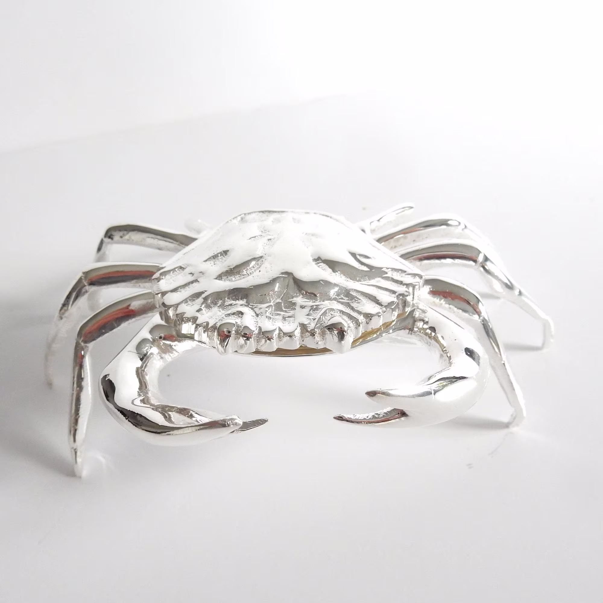 Novelty Silverplated Crab Salt Pot Trinket