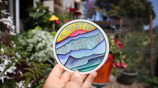 sticker - One With Nature Connected To The Land As Medicine Landscape Desert Sunset High Mountains
