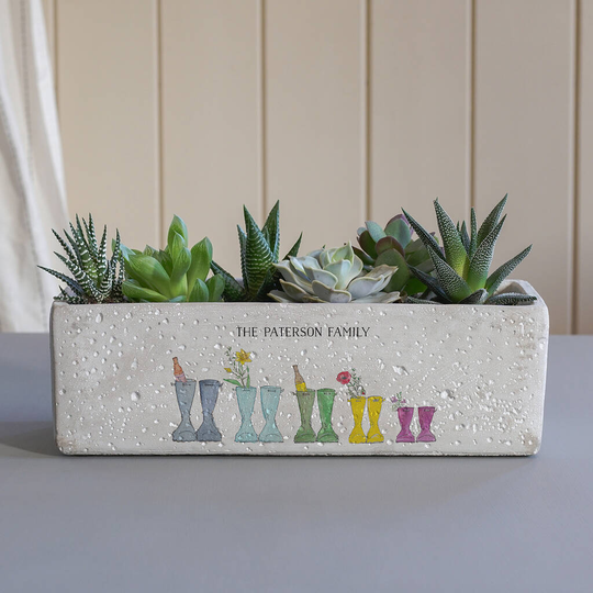 Welly Boot Concrete Trough Planter