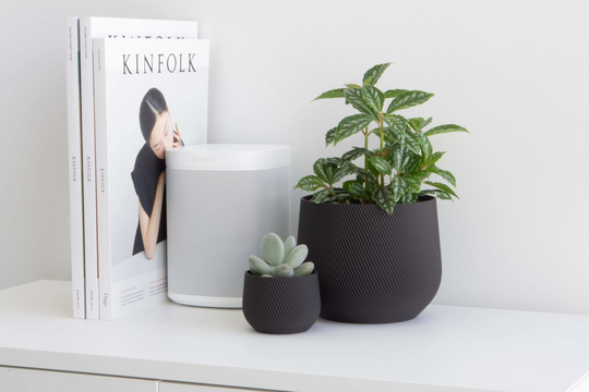 Black Plant Pot | Planter Indoor Minimal Succulent Cactus