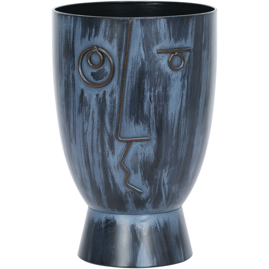 Tomfeel - Iron Flower Pots Nordic Style Human Face Abstract Painting Ethnic Handicrafts Balcony Living Room Potted Green Plants Vase Decoration