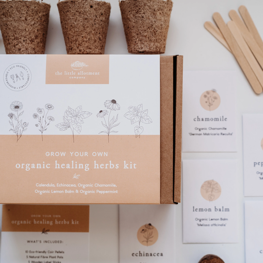 Grow Your Own, Organic Healing Herbs Seed Kit, Eco Gifts For Her