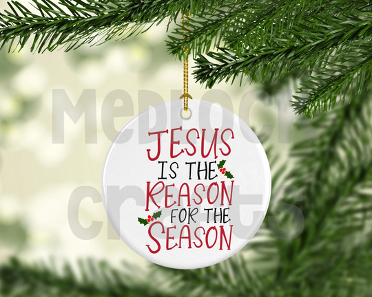 Jesus Is The Reason For Season Ceramic Christmas Decoration Mothers Day Fathers Personalised Gift Idea Cocktail Mat