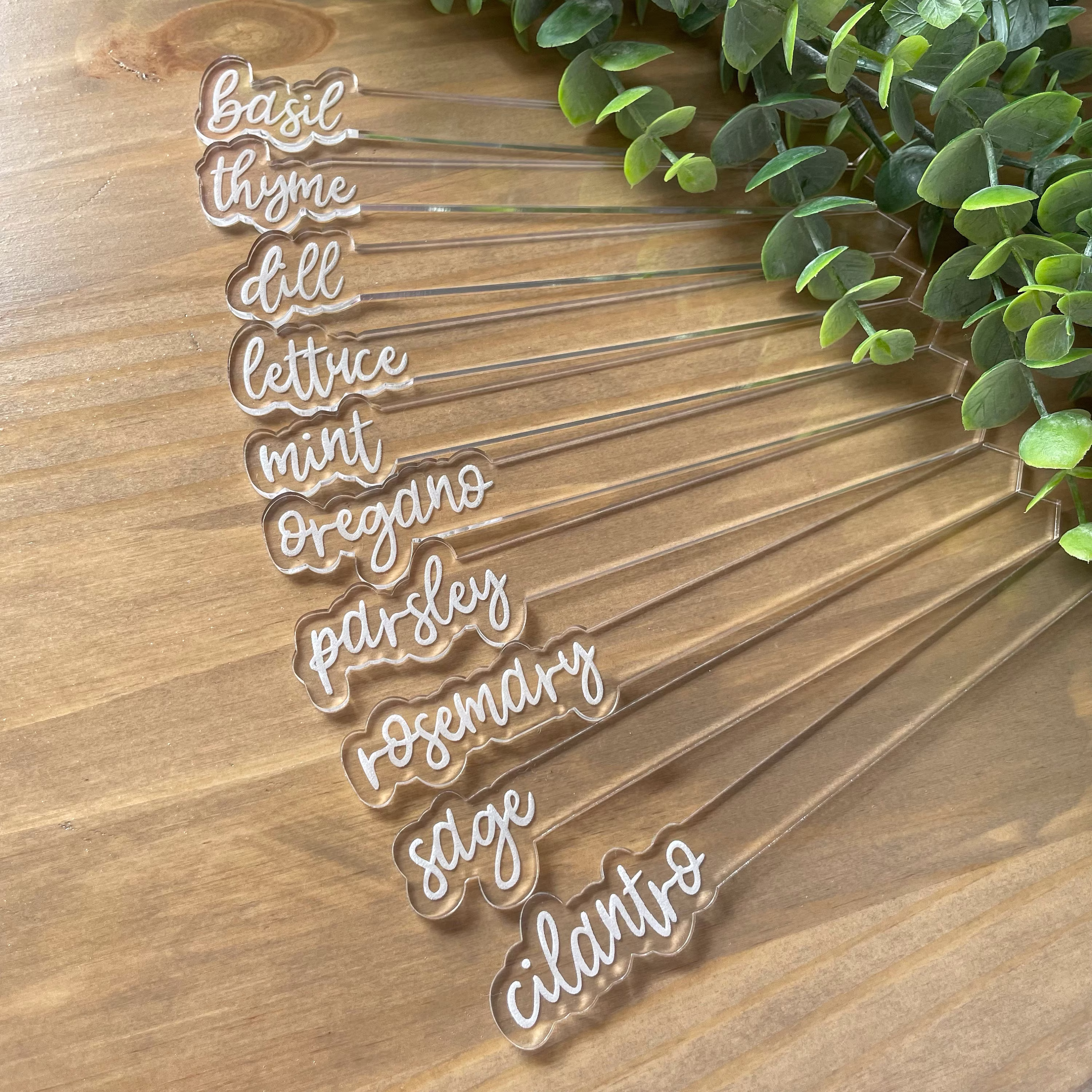 Custom Garden Tags, Clear Acrylic Plant Marker, Label Stick, Labels, Herb Marker Stake, Indoor Plants, Vegetable Markers