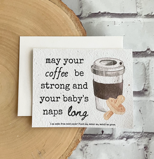 Baby Shower Seed Card - Coffee & Naps