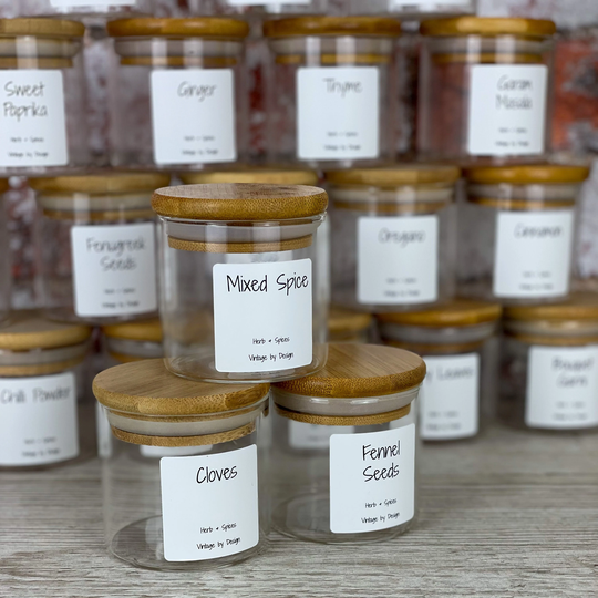Personalised Glass Herb & Spice Jars