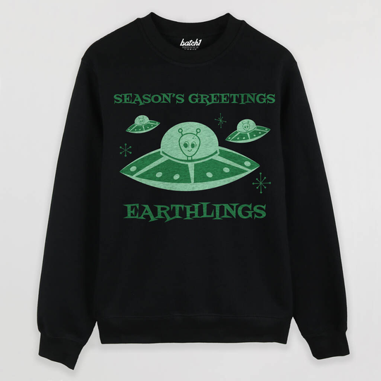 Seasons Greetings Earthlings Men's Christmas Jumper