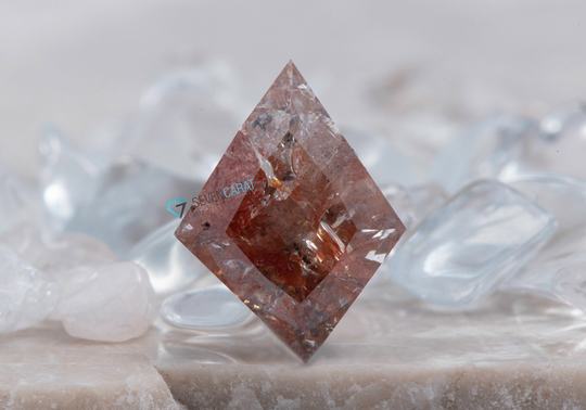 2.54Ct Red Diamond Ring-Kite Ring-Salt & Pepper Diamond-Salt & Pepper Ring-Salt Ring-Shield Ring