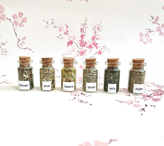 6 Bottles Of Witch's Herbs & Flowers