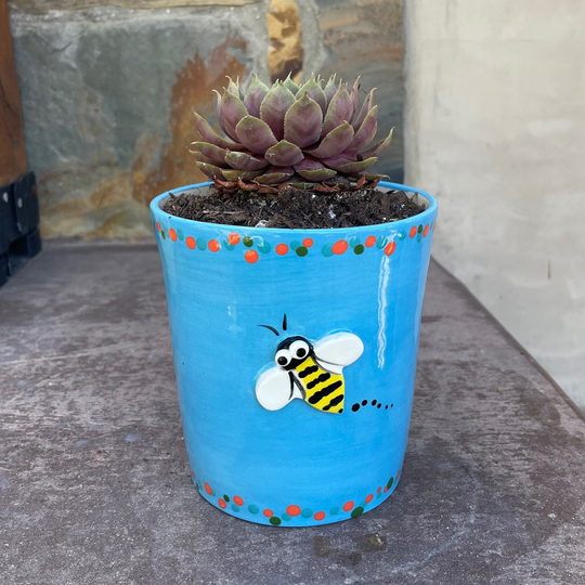 Blue Bee Garden Planter