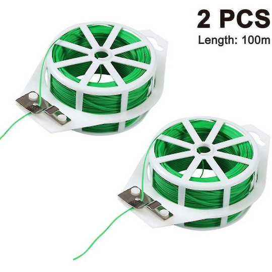 Deckon - pcs 328ft (100m) Twist Tiesgreen Coated Garden Plant Ties -