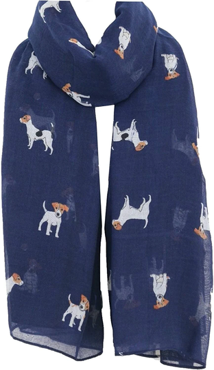 Jack Russell Dog Print Scarf - All Seasons Lovely Soft Wraps Shawl Scarves