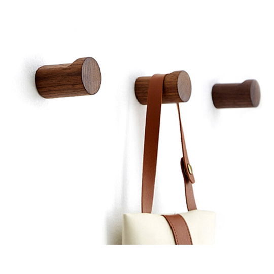 Wall Hooks Coat Hooks Simple Sturdy Wooden Hangers Wall Mounted 4pcs Coat Rack for Entryway Bathroom Living Room Towel Hat Clothe Planters