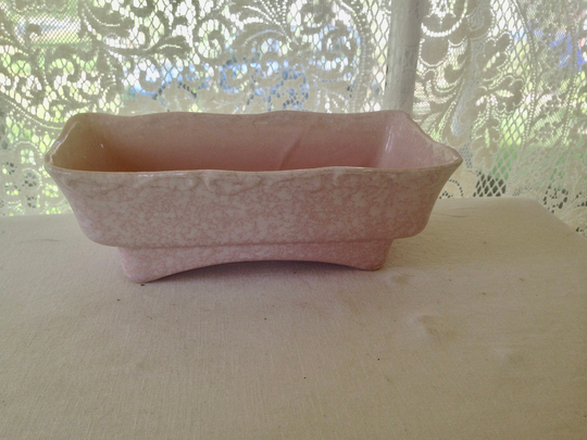 Candy Pink Box Bonsai Succulent Pottery Planter Usa 1960S Mid Century Vintage Storage Or Organizer