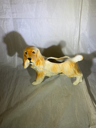 Vintage Japanese Porcelain Cocker Spaniel Planter