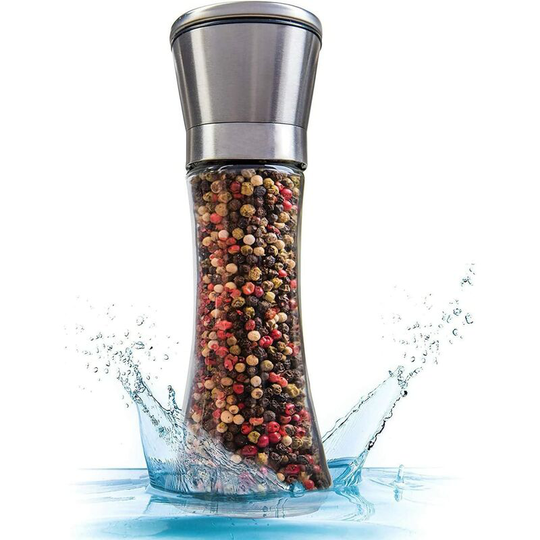 Devenirriche - Manual Pepper Mill, Salt and Pepper Mill, Pepper Mills, Spice Jars, Salt and Pepper Shakers, Spice Shakers, Stainless Steel Spice