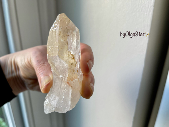 Powerful Golden Healer Lemurian Seed Quartz Crystal Point | Rainbow Within To Facilitate Your Interstellar Journey Aka Astral Projection